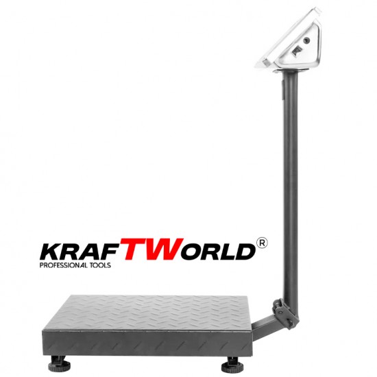 Електронен платформен кантар KraftWorld – до 1 тон, платформа 80×60см