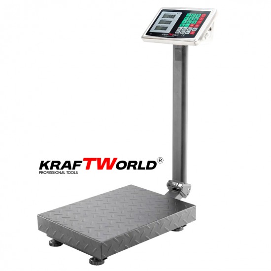Електронен платформен кантар KraftWorld – до 100 кг, платформа 30×40см