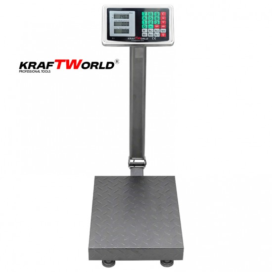 Електронен платформен кантар KraftWorld – до 100 кг, платформа 30×40см