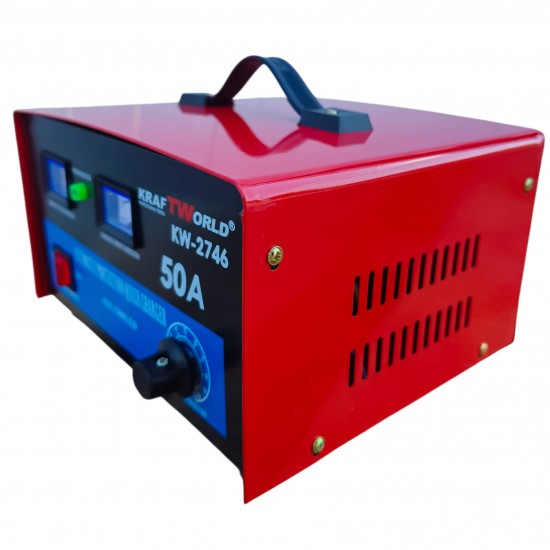 Зарядно за акумулатори KraftWorld KW-2746 – 50A, 12V/24V, Бързо и Ефективно