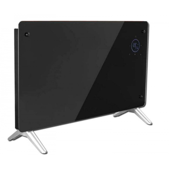 НЕРАБОТЕЩ Конвекторен отоплител EASYmaxx 2000W с черен стъклен панел