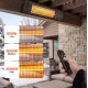 Инфрачервен отоплител 2500W с 3 степени, дистанционно и таймер