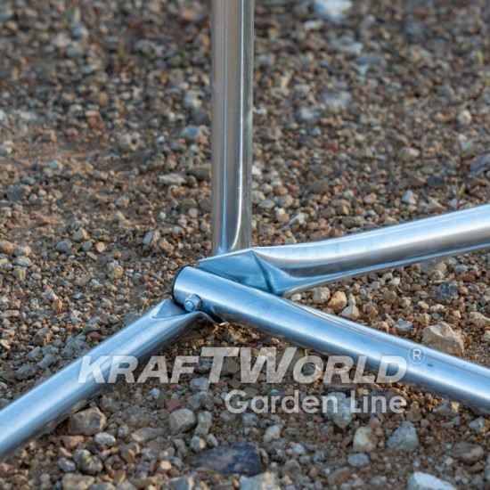 Тунелна Оранжерия KraftWorld 10×3×2 м с навиващи страни и 20 прозореца