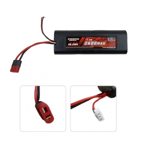 Литиево-йонна батерия, ъпгрейд на RC коли, 2S 7.4V 2600mAh 