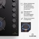 Газов котлон 6 горелки черен Goldflame 90cm