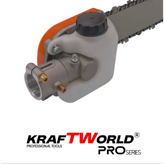 KraftWorld верижна приставка за тример 30см резачка за клони кардан 9 шлица