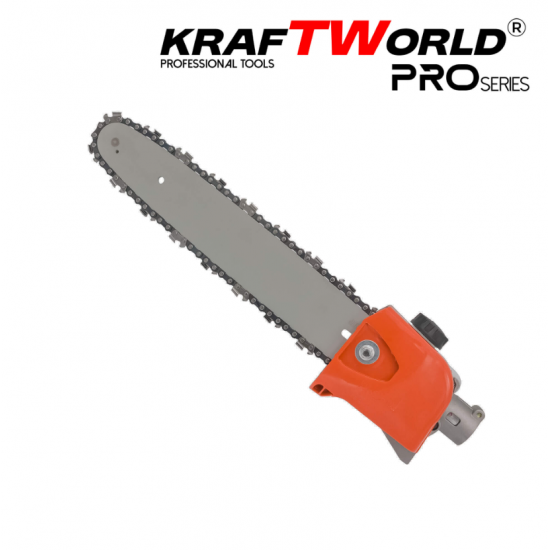 KraftWorld верижна приставка за тример 30см резачка за клони кардан 9 шлица